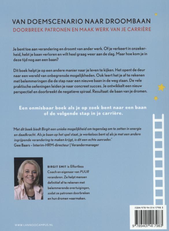 Achterkant van Van doemscenario naar droombaan