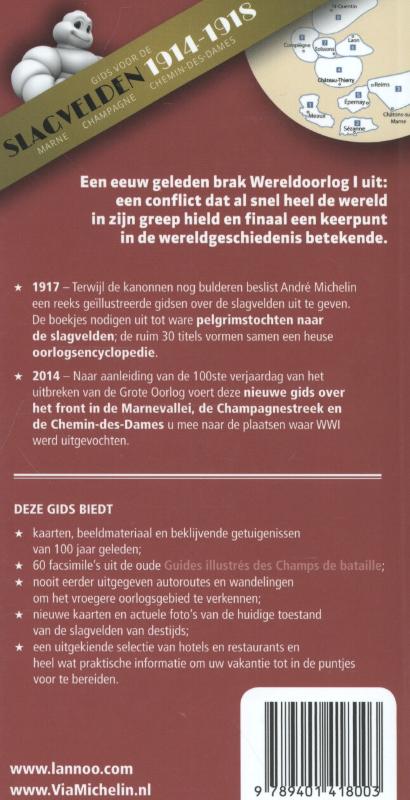 Achterkant van Gids voor de Slagvelden 1914-1918