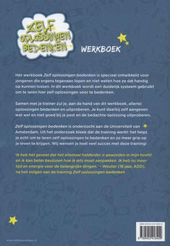 Achterkant van Zelf oplossingen bedenken