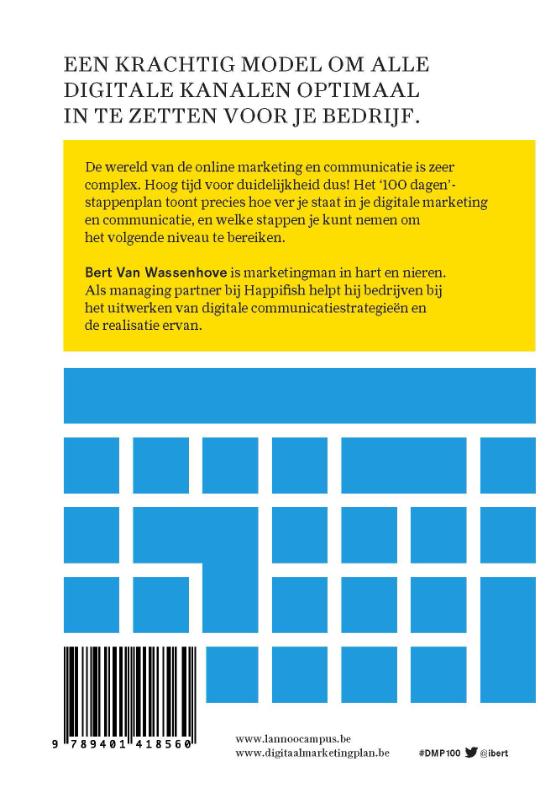 Achterkant van Een digitaal marketingplan in 100 dagen