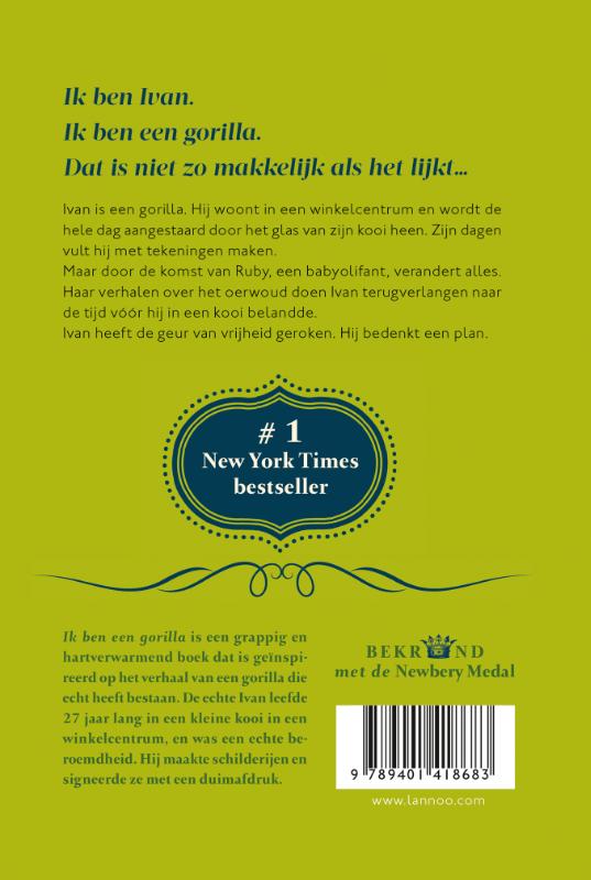 Achterkant van Ik ben een gorilla