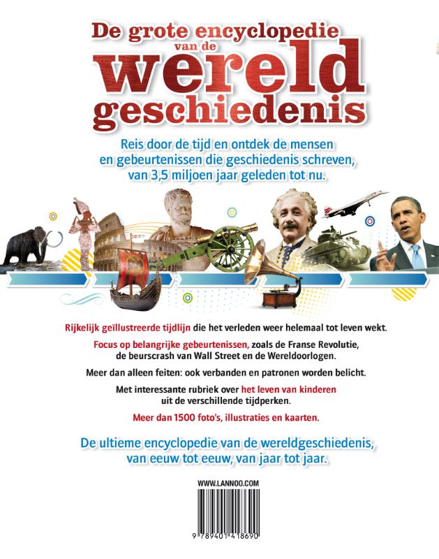 Achterkant van De grote encyclopedie van de wereldgeschiedenis
