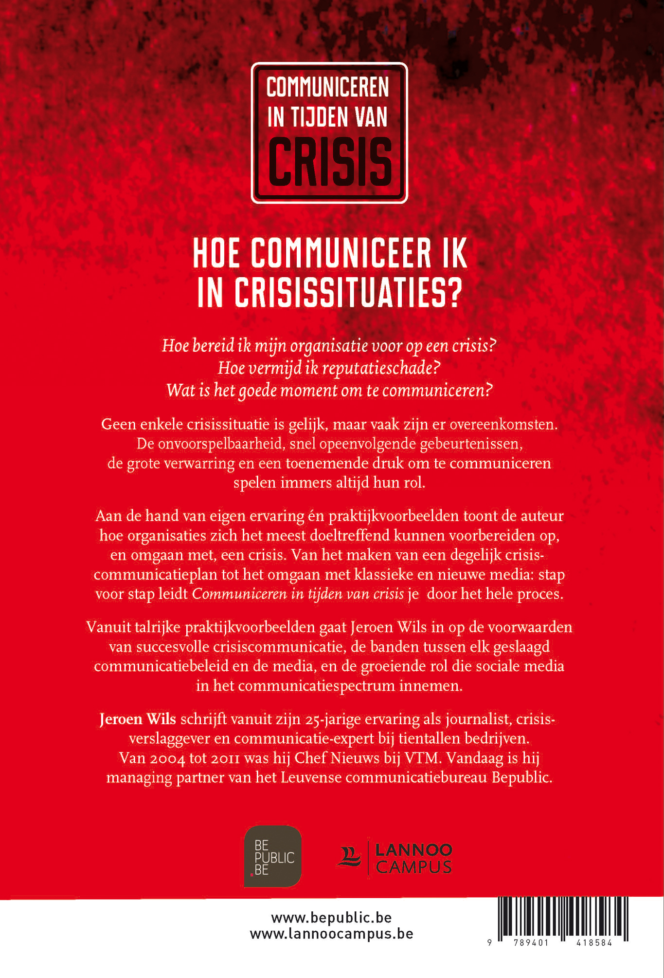 Achterkant van Communiceren in tijden van crisis