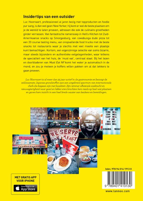 Achterkant van Must eat New York