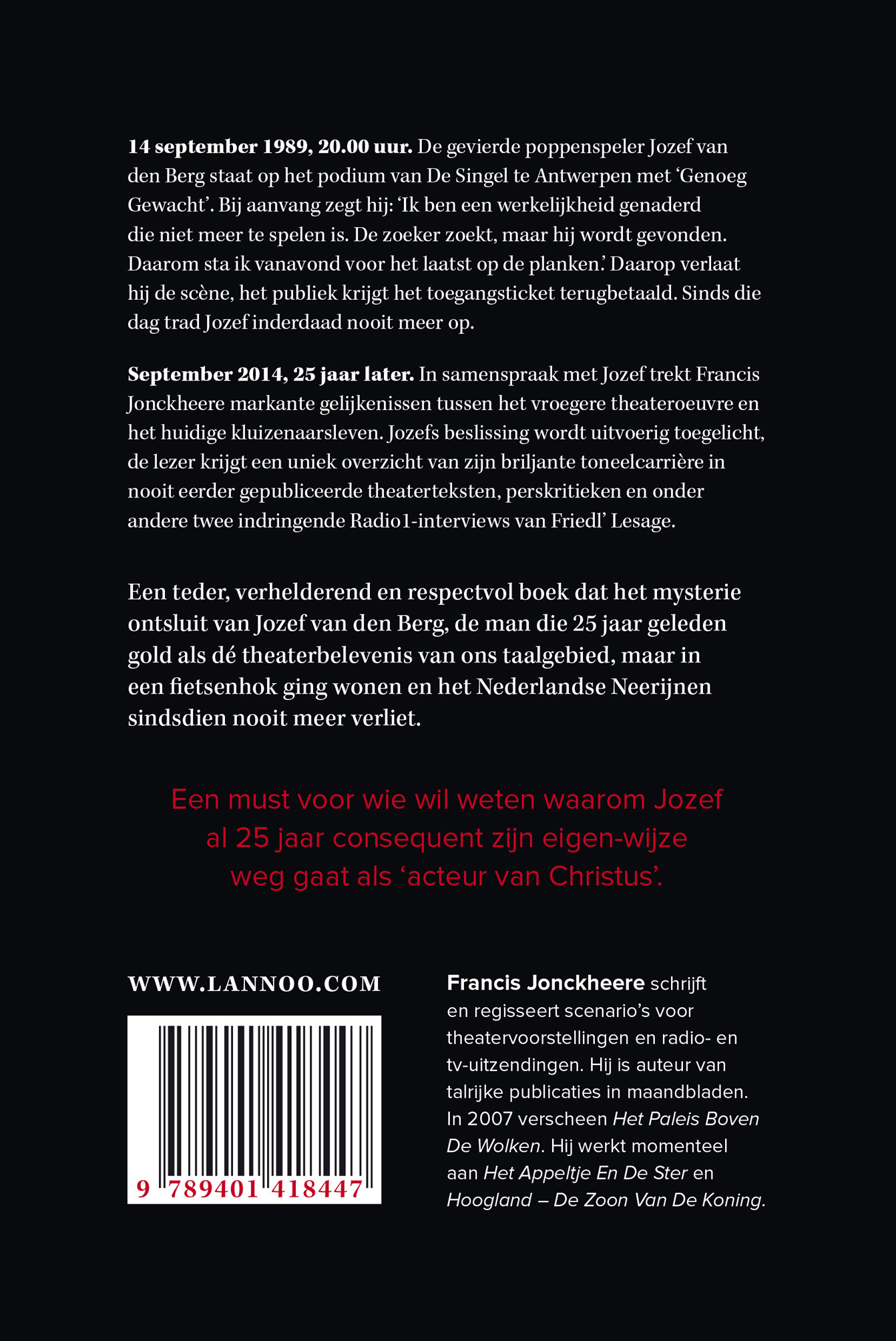 Achterkant van Jozef Van Den Berg