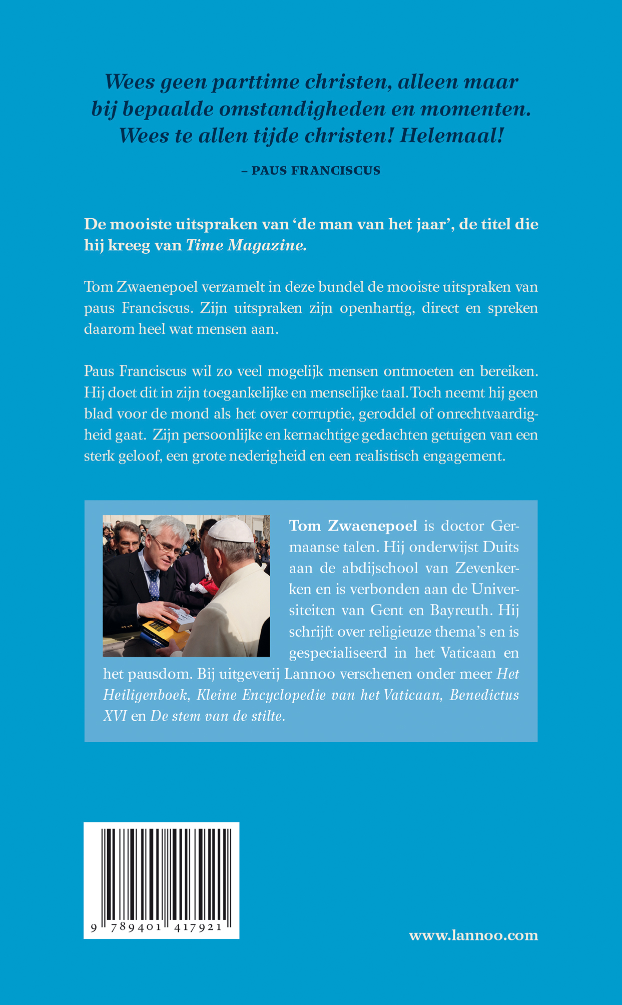 Achterkant van In alle eenvoud
