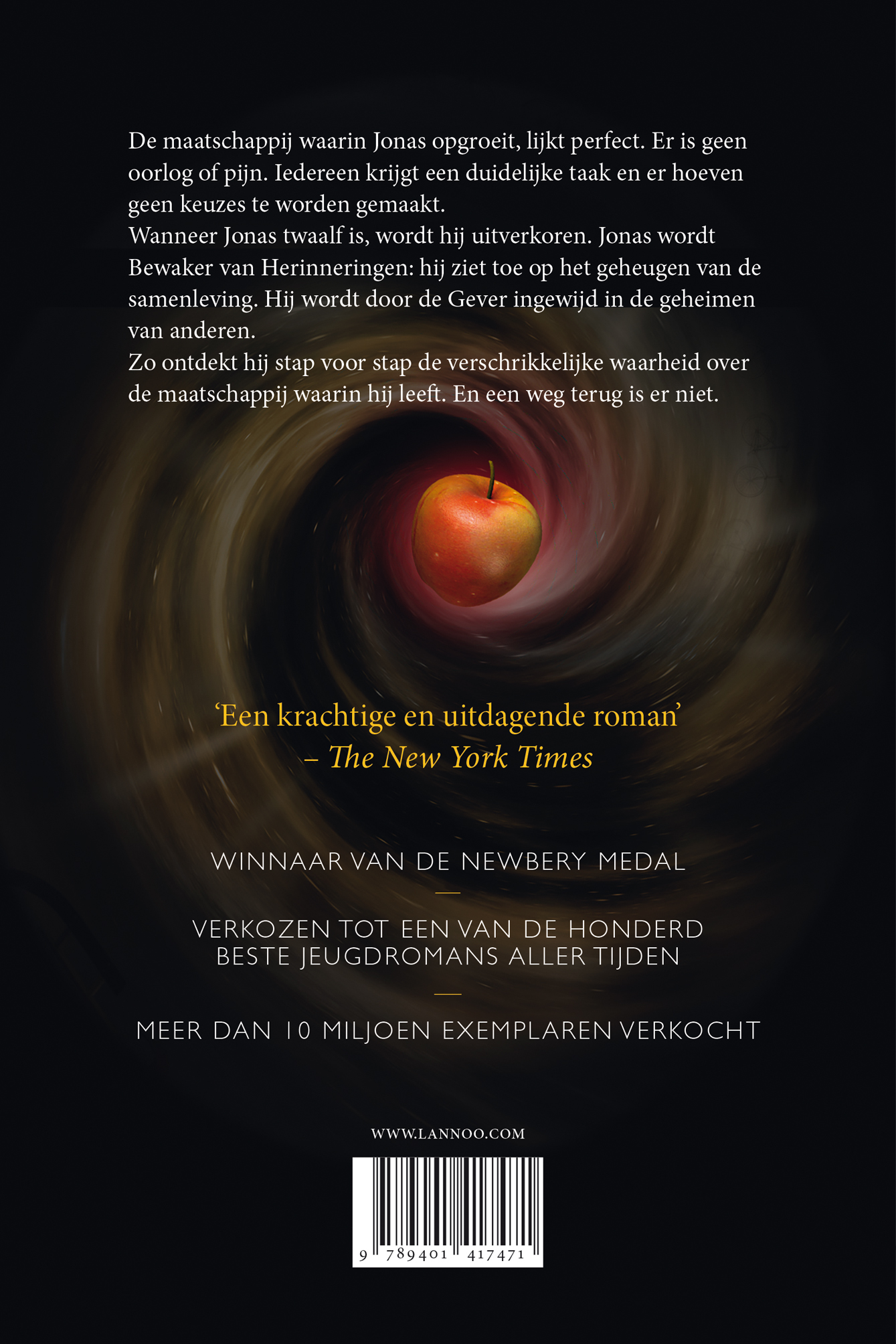 Achterkant van The giver