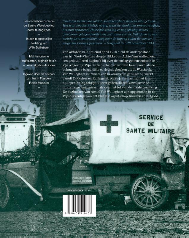 Achterkant van Oorlogsdagboeken 1914-1918