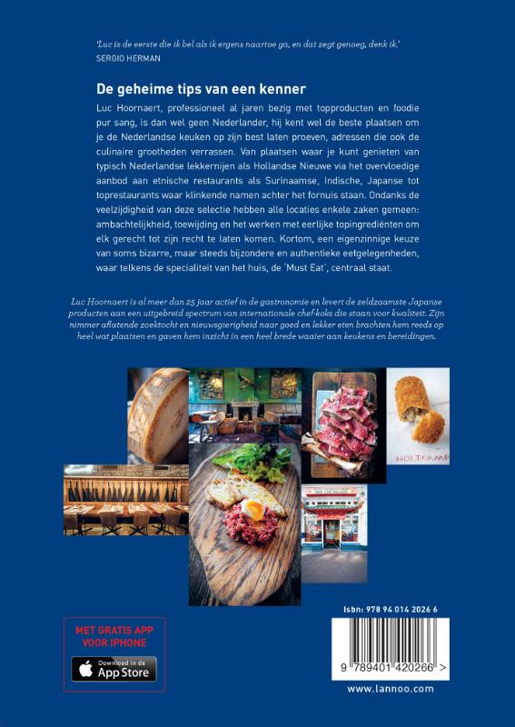 Achterkant van Must eat Nederland