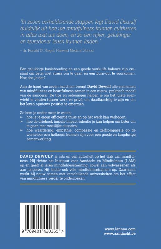 Achterkant van Heartful leven mindful werken