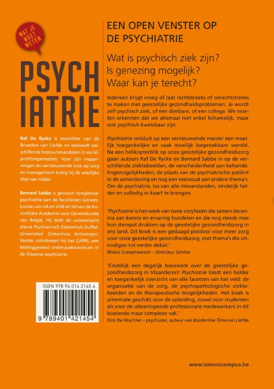 Achterkant van Psychiatrie