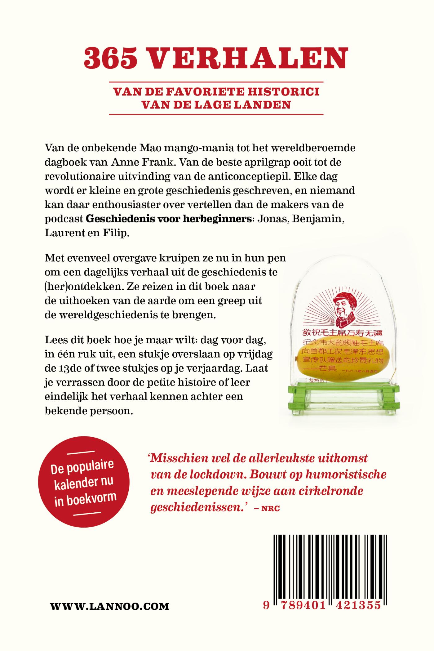 Achterkant van Dagboek van de geschiedenis