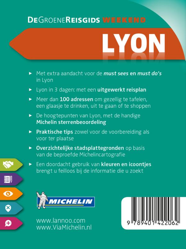Achterkant van De Groene Reisgids Weekend - Lyon