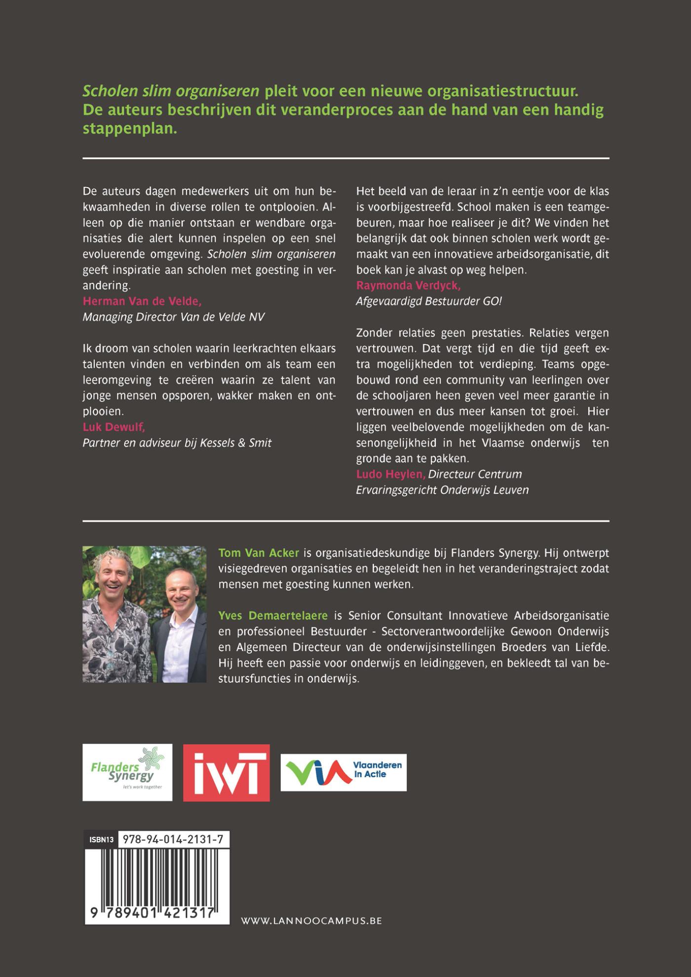 Achterkant van Scholen slim organiseren