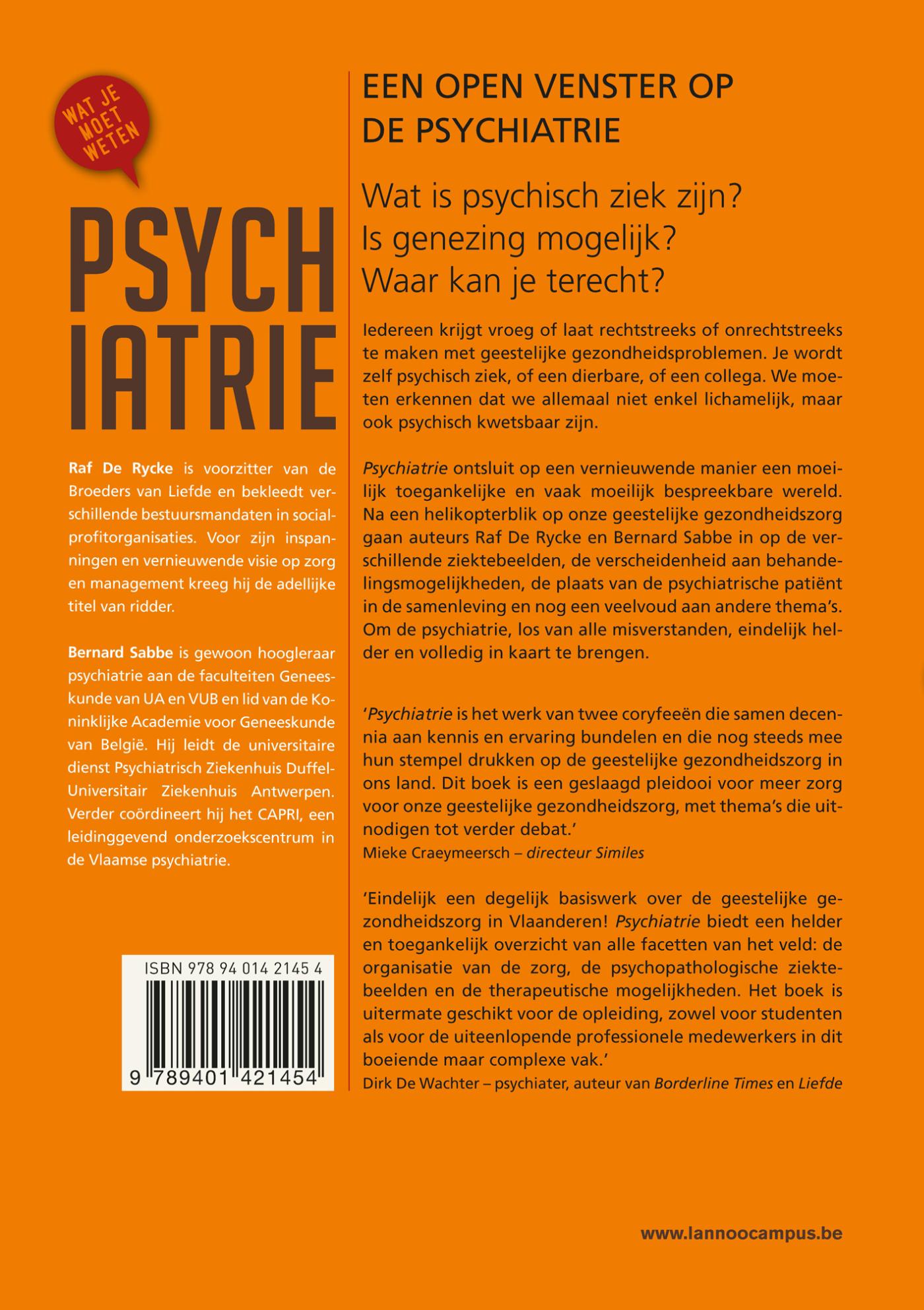 Achterkant van Psychiatrie
