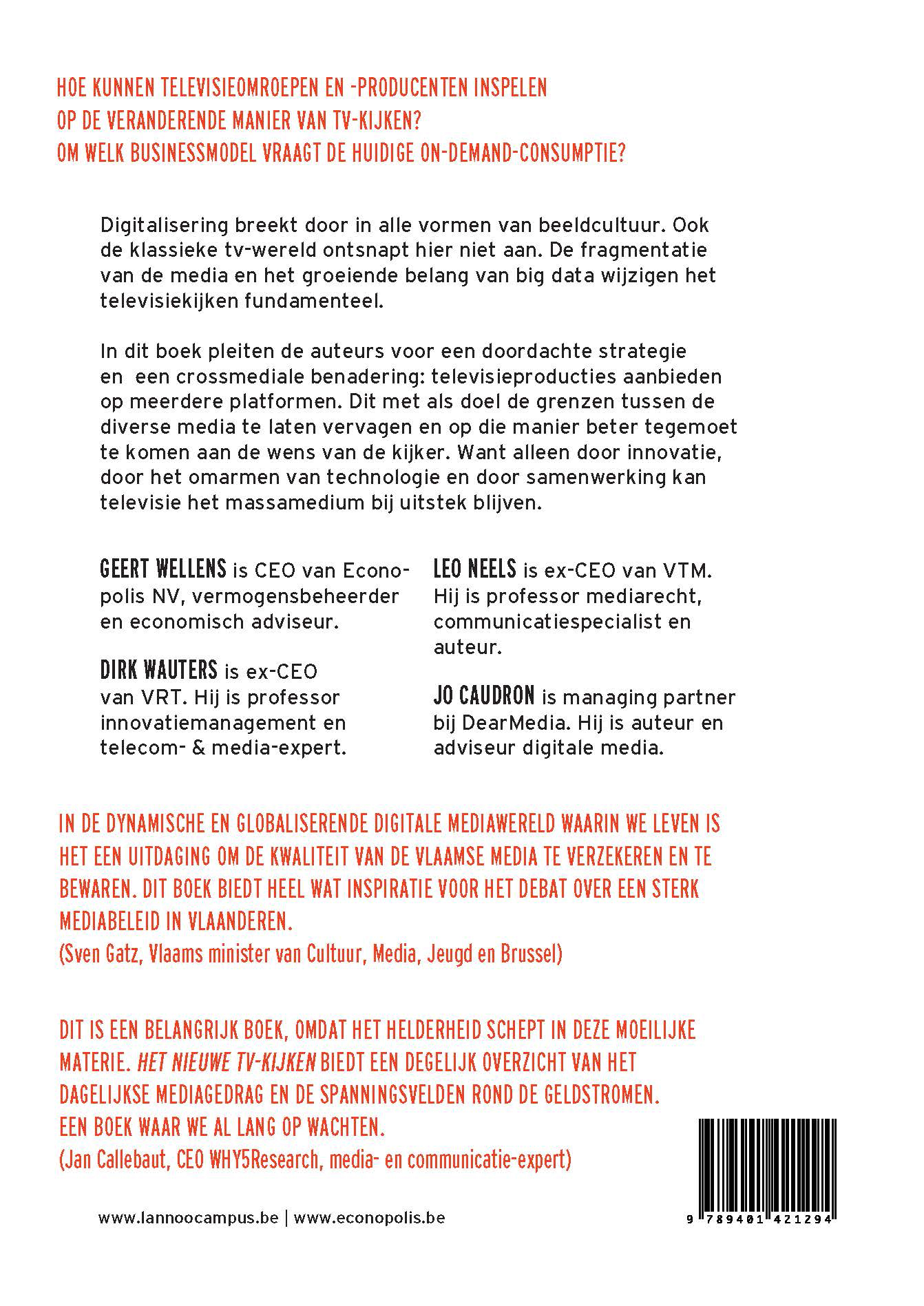 Achterkant van Het nieuw tv-kijken