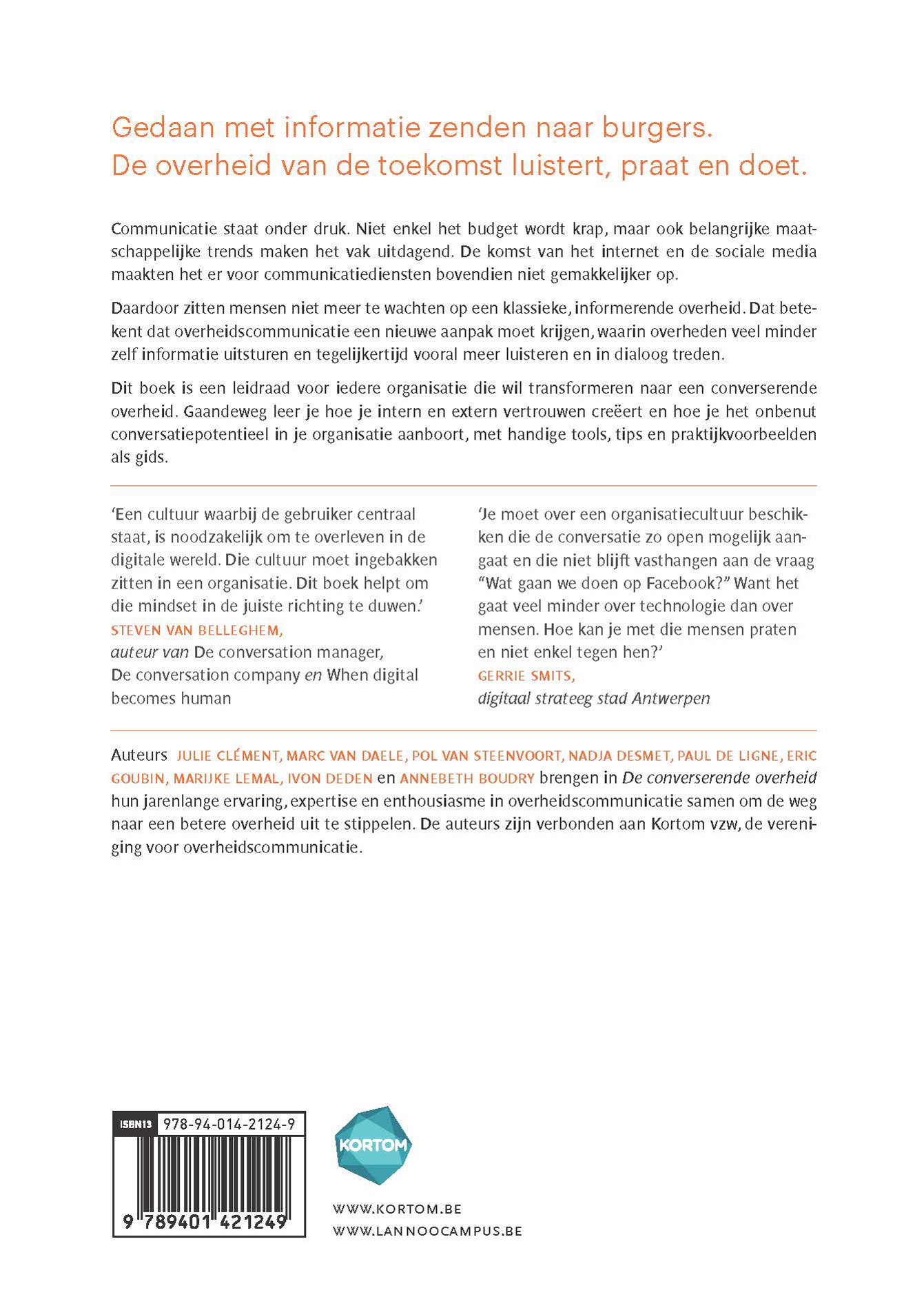Achterkant van De converserende overheid
