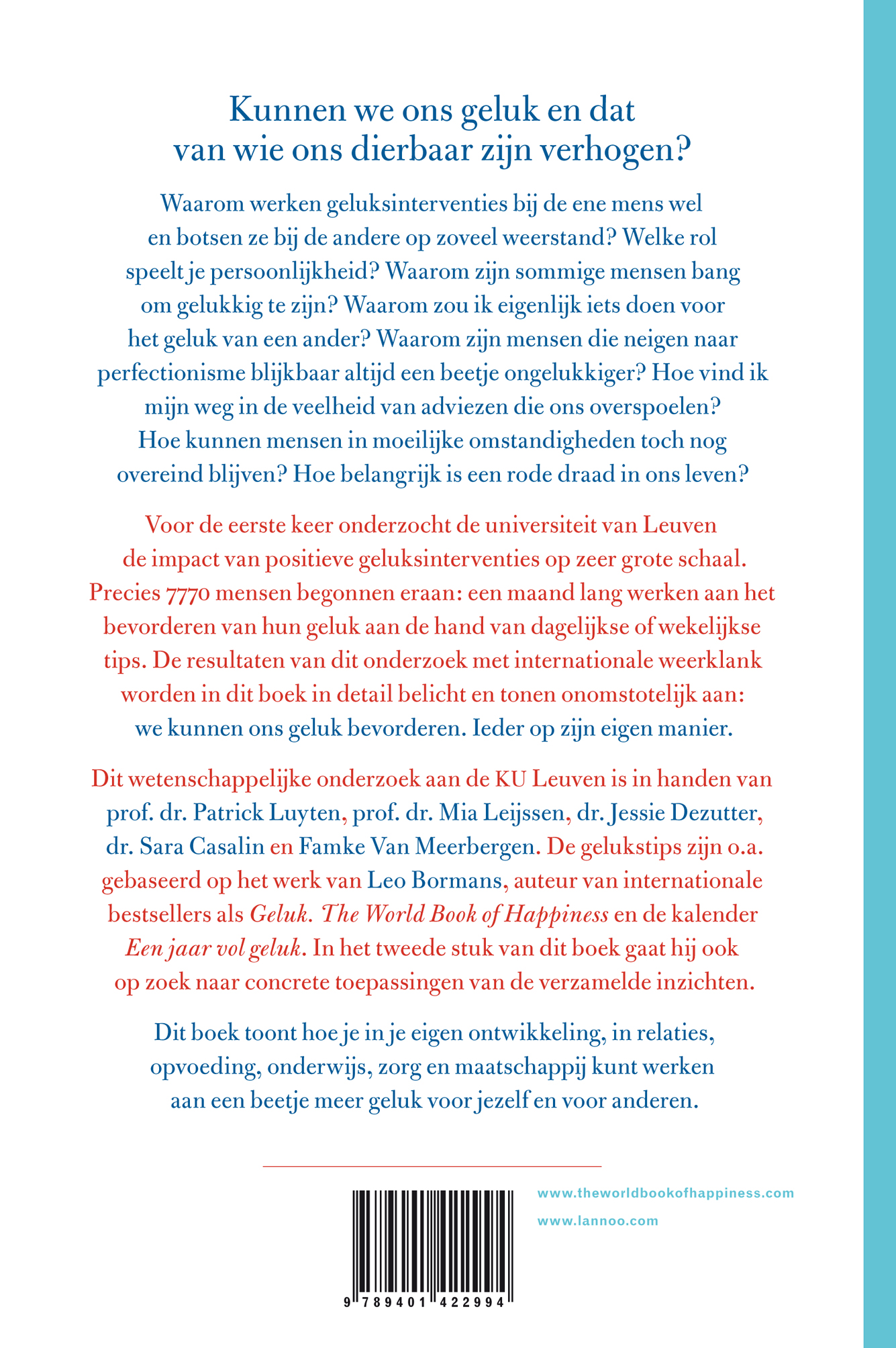 Achterkant van Veel geluk