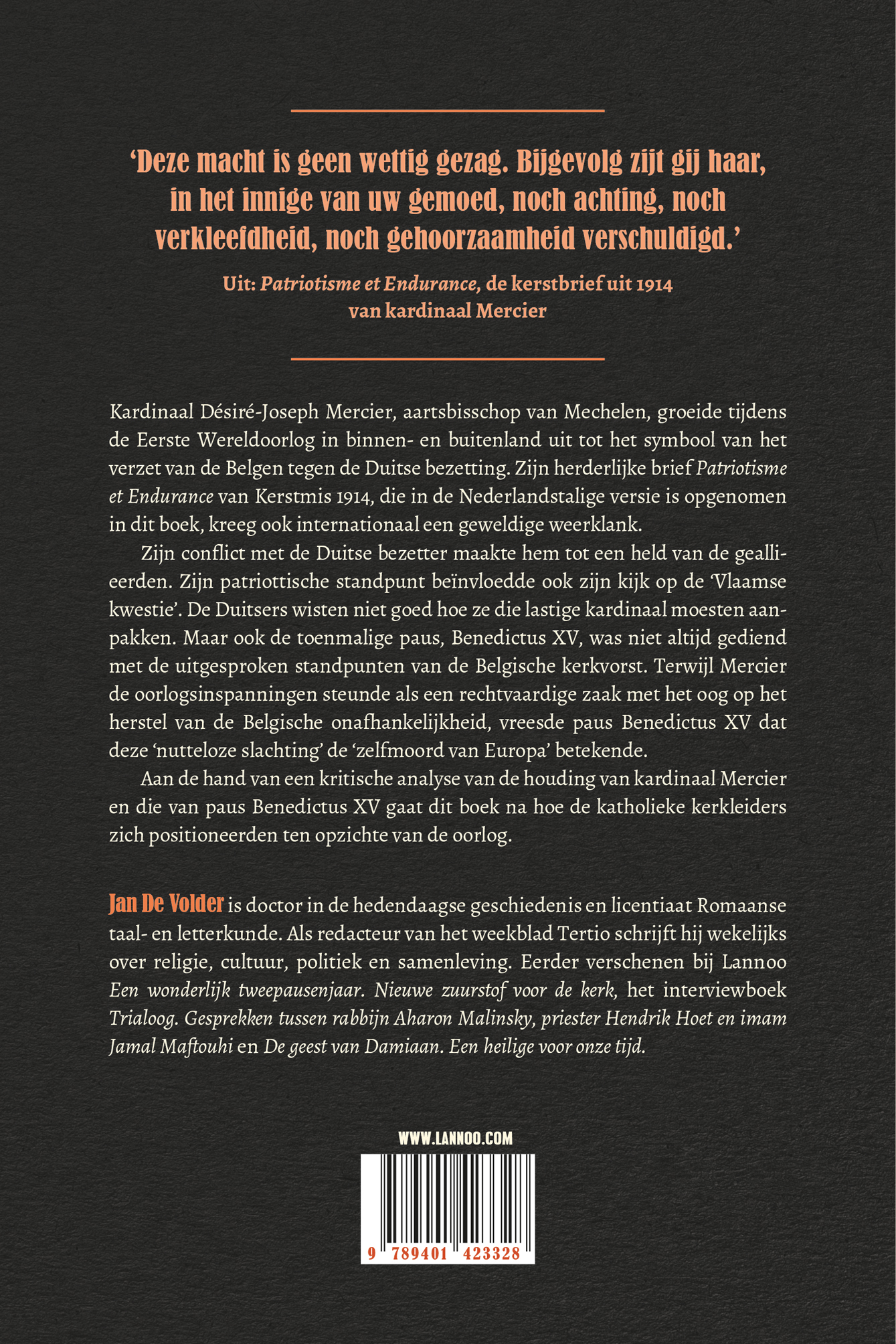 Achterkant van Kardinaal Verzet