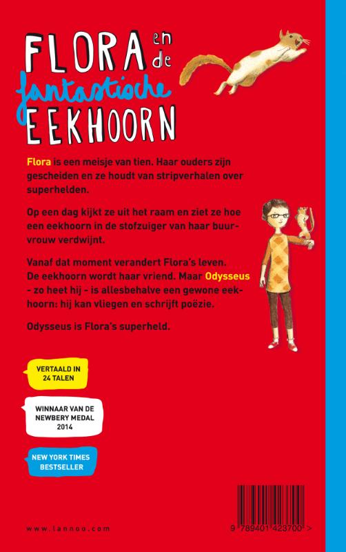 Achterkant van Flora en de fantastische eekhoorn