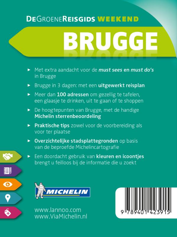 Achterkant van De Groene Reisgids Weekend - Brugge