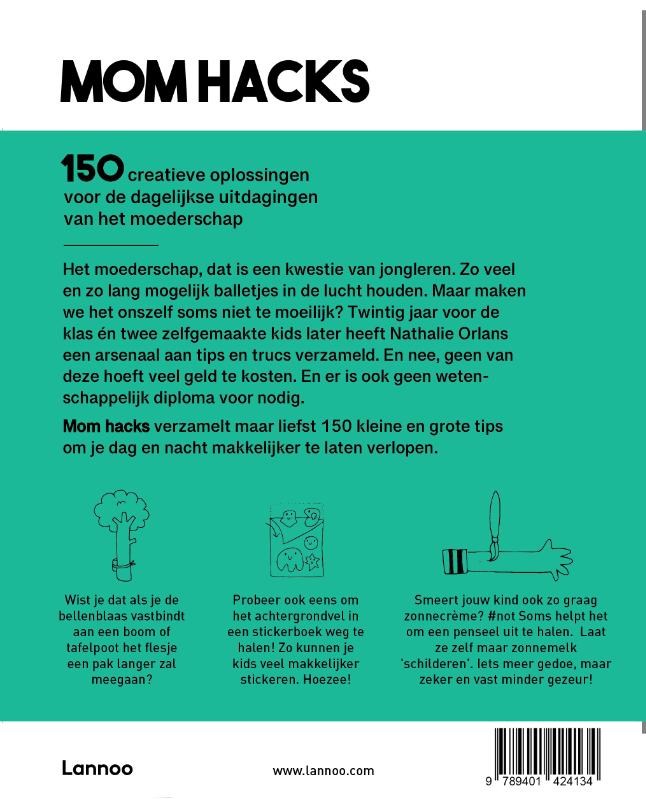 Achterkant van Mom hacks