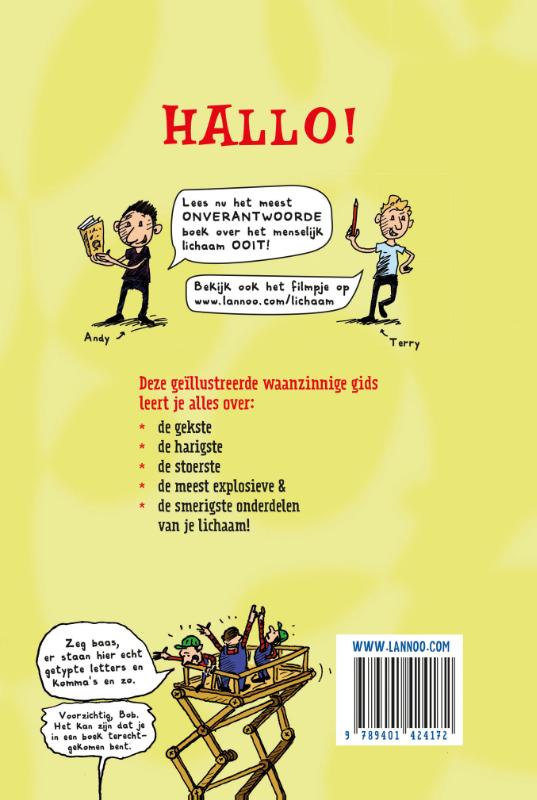 Achterkant van Het waanzinnige boek over je lichaam