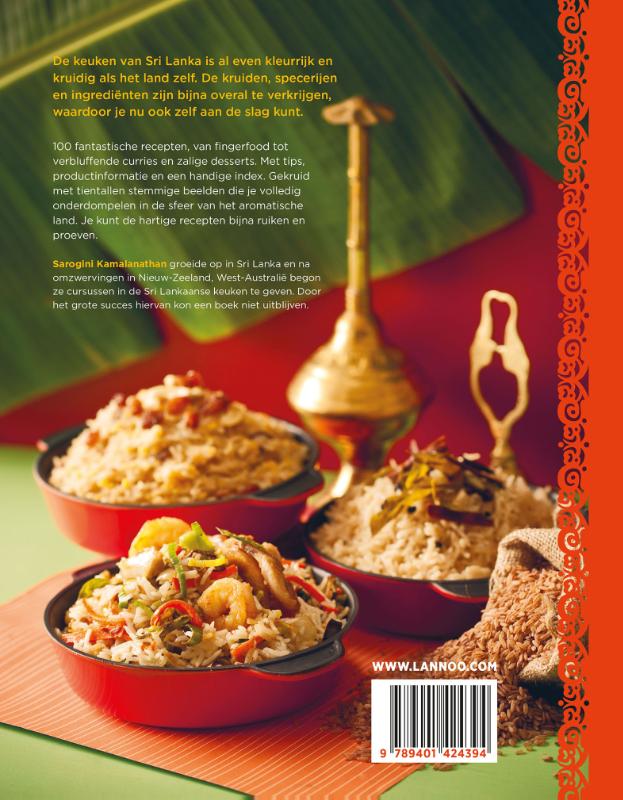 Achterkant van Sri Lanka Food