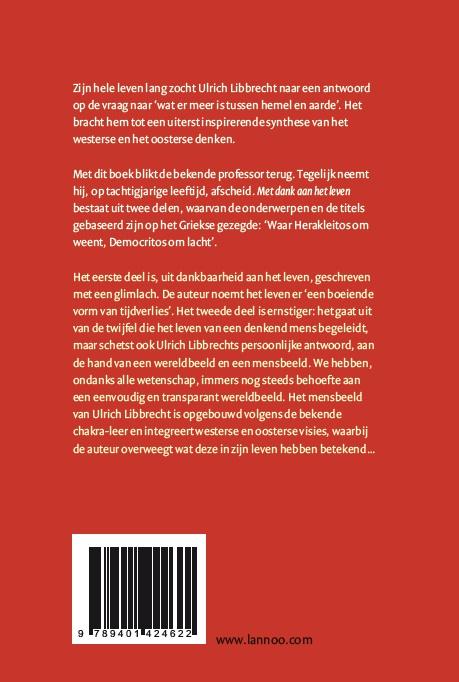 Achterkant van Met dank aan het leven