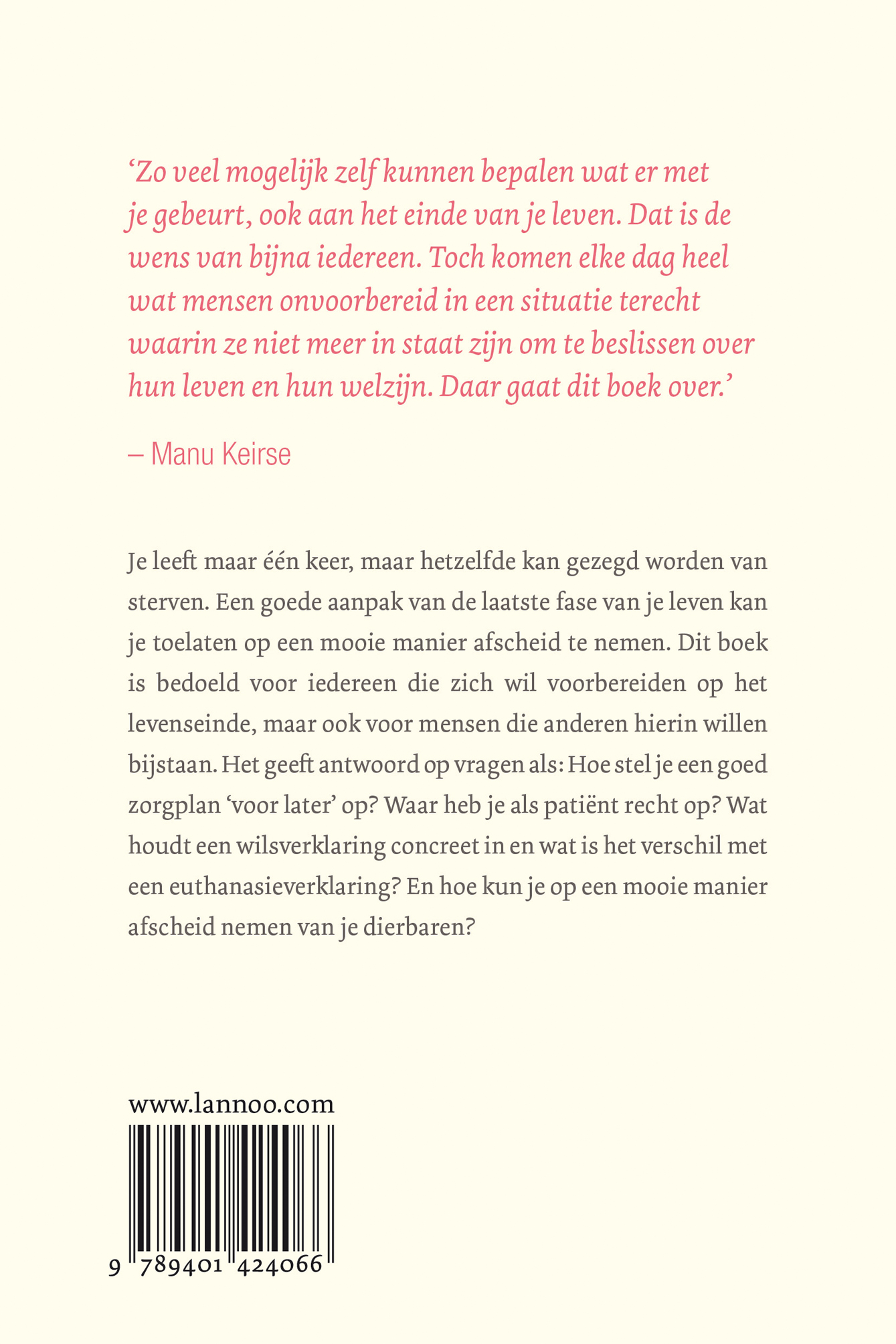 Achterkant van Als ik er niet meer ben