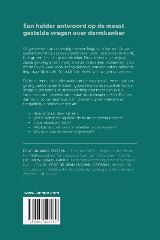Achterkant van Alles over darmkanker