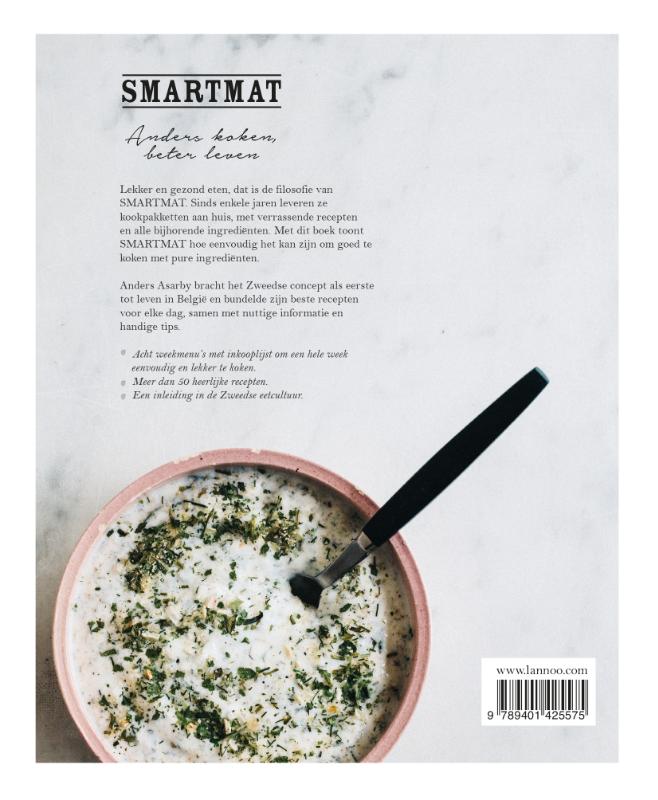 Achterkant van Het smartmat kookboek