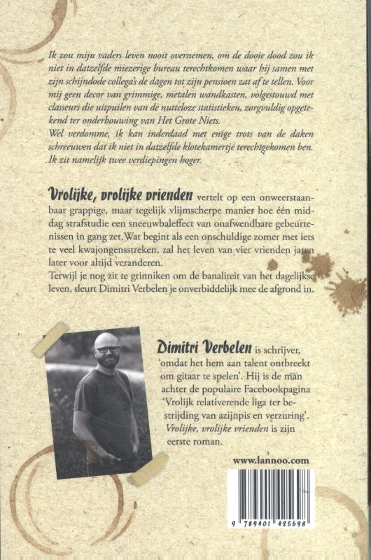 Achterkant van Vrolijke, vrolijke vrienden