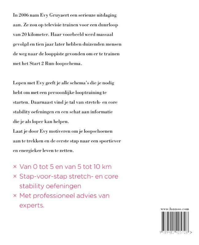 Achterkant van Lopen met Evy