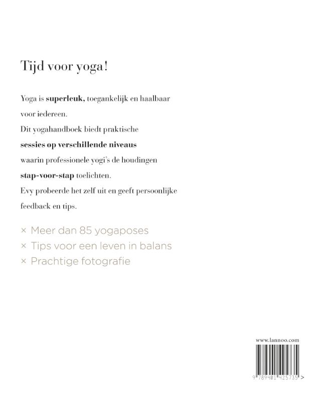 Achterkant van Yoga met Evy