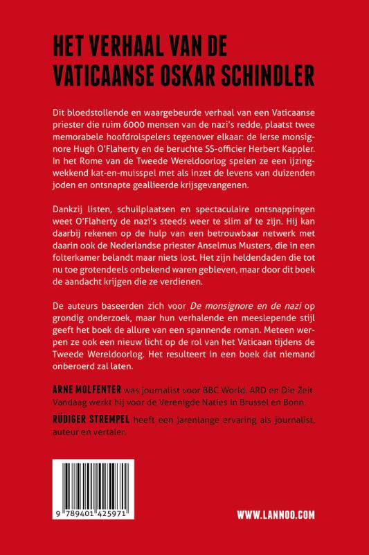 Achterkant van De monsignore en de Nazi