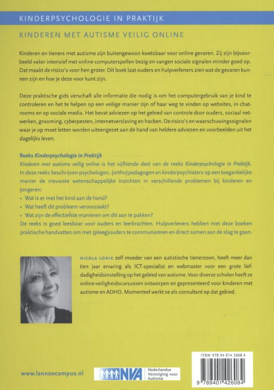 Achterkant van Kinderen met autisme veilig online