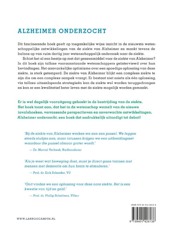 Achterkant van Alzheimer onderzocht