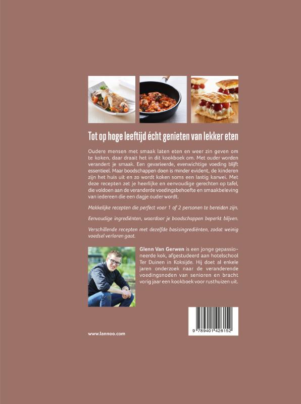 Achterkant van Seniorenkookboek