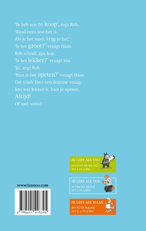 Achterkant van Ik leer lezen met Vos en Haas - Ik lees als Vos - Het raadsel van Rob