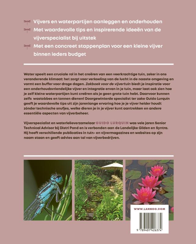 Achterkant van Zakboek voor de vijvertuin