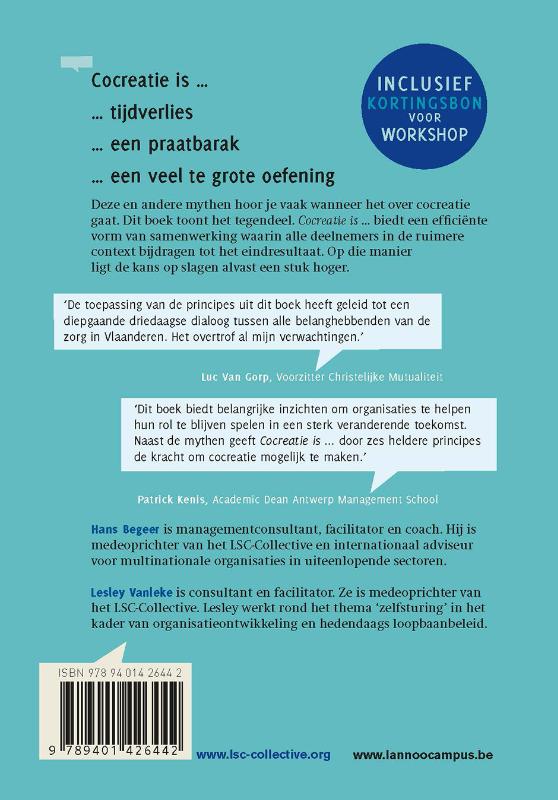 Achterkant van Cocreatie is ...