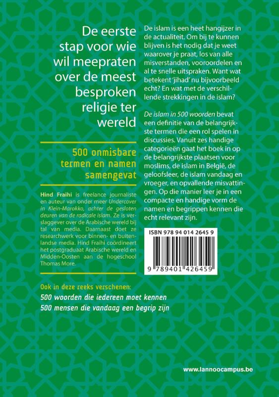 Achterkant van De islam in 500 woorden