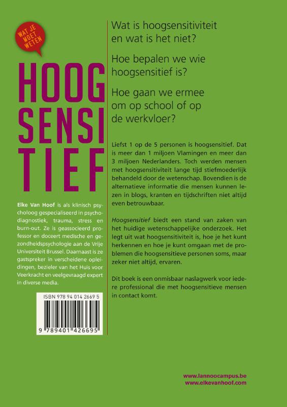 Achterkant van Hoogsensitief