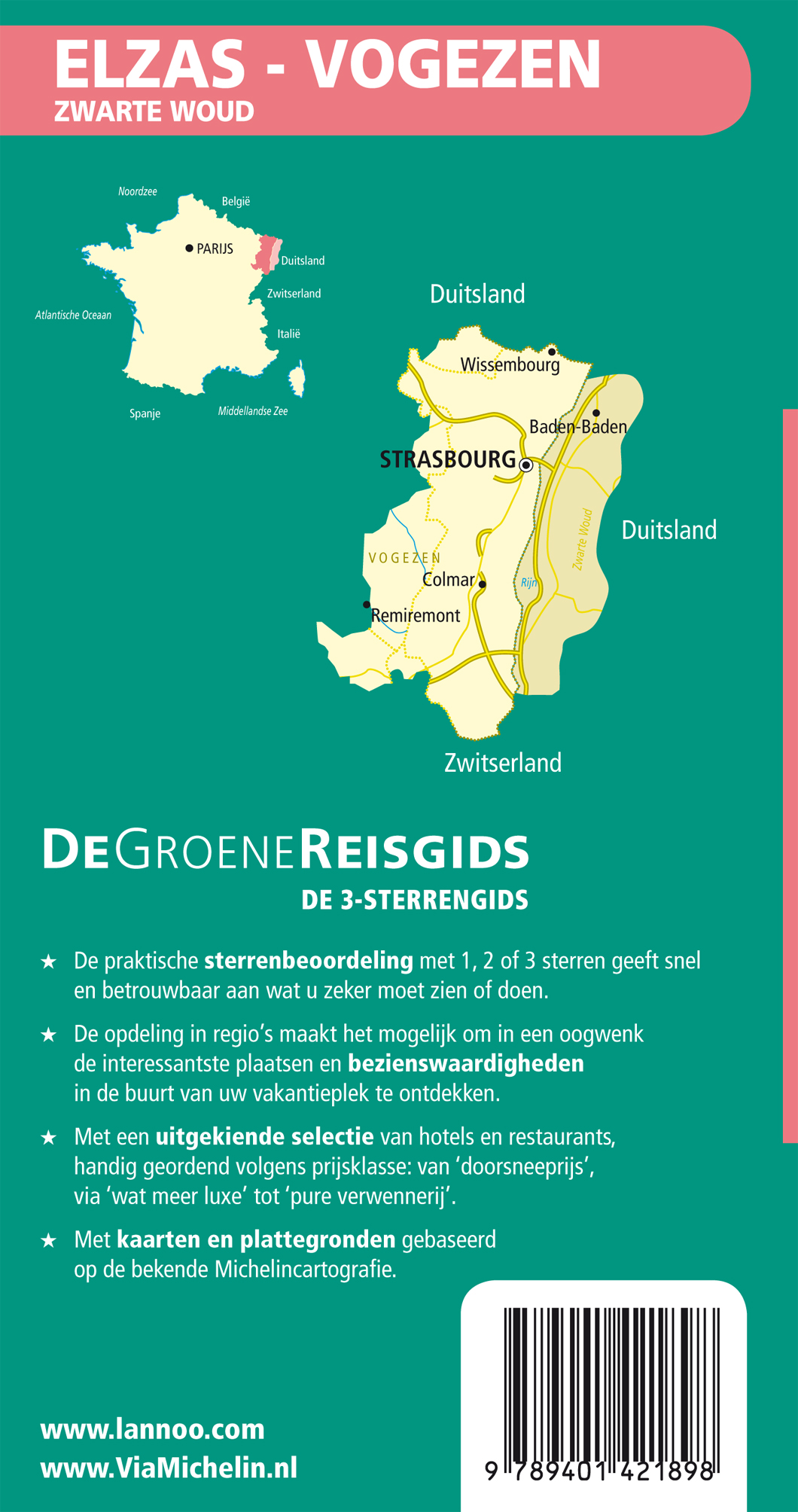 Achterkant van Elzas-Vogezen