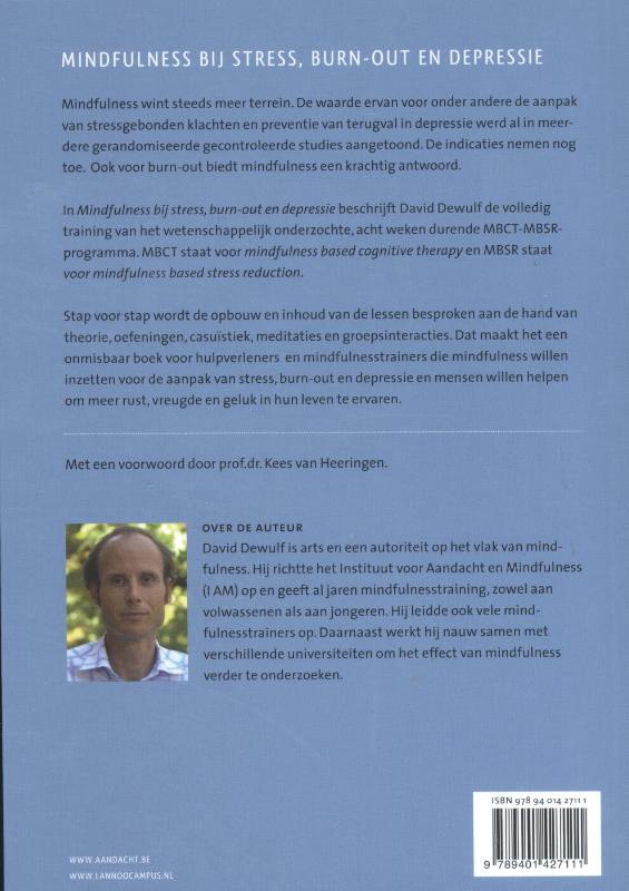Achterkant van Mindfulness bij stress, burn-out en depressie