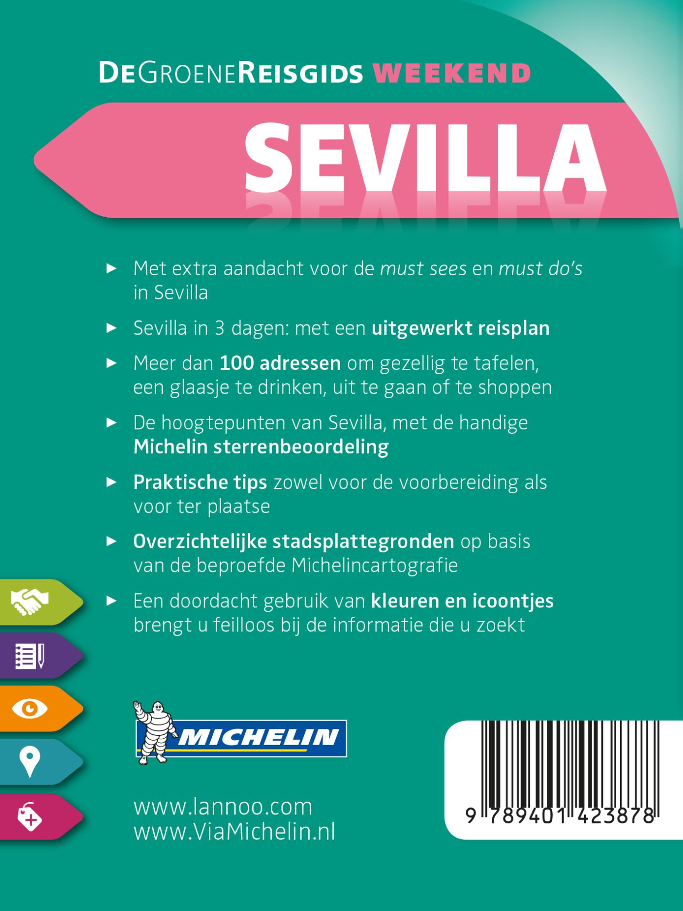 Achterkant van De Groene Reisgids Weekend Sevilla
