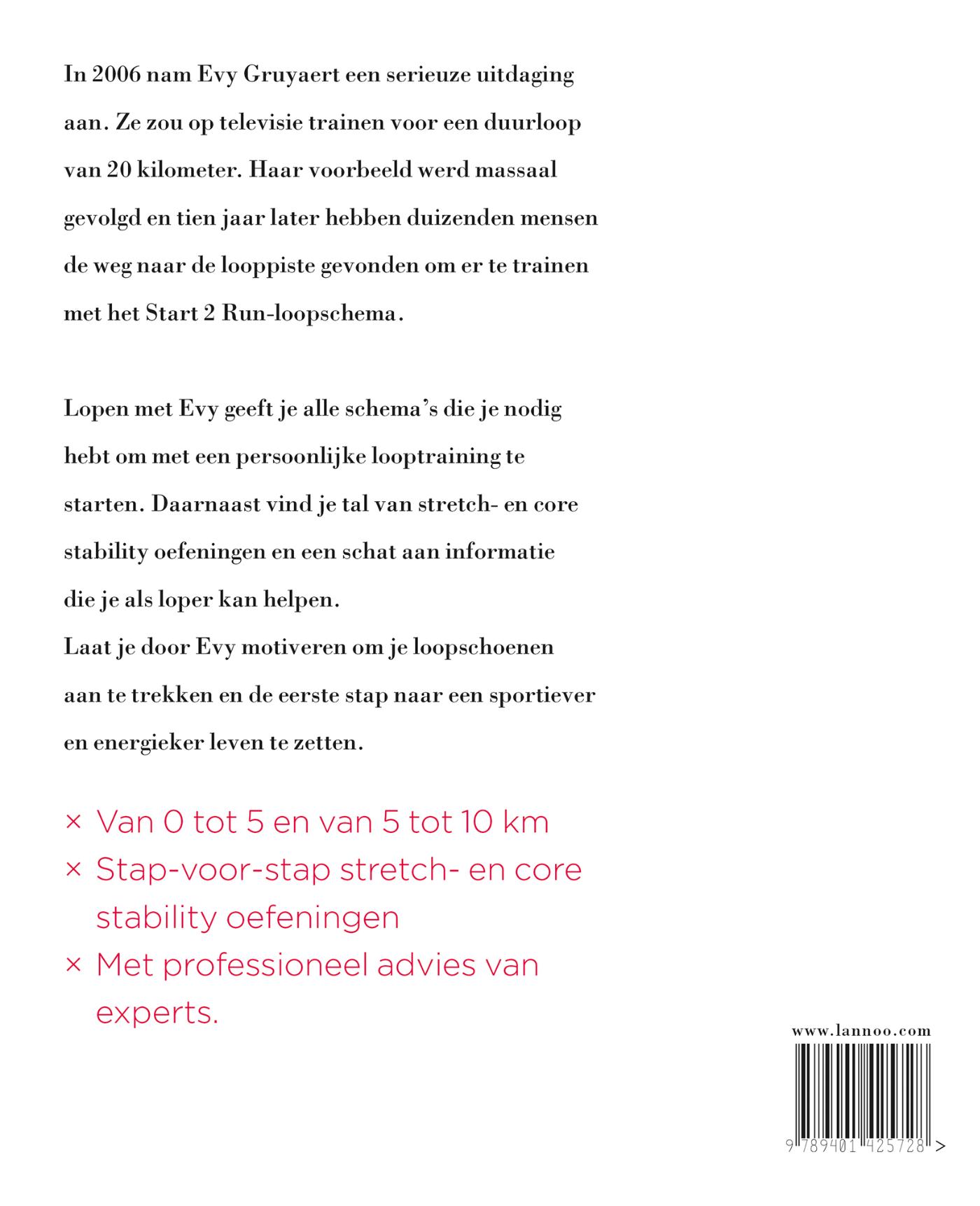 Achterkant van Lopen met Evy