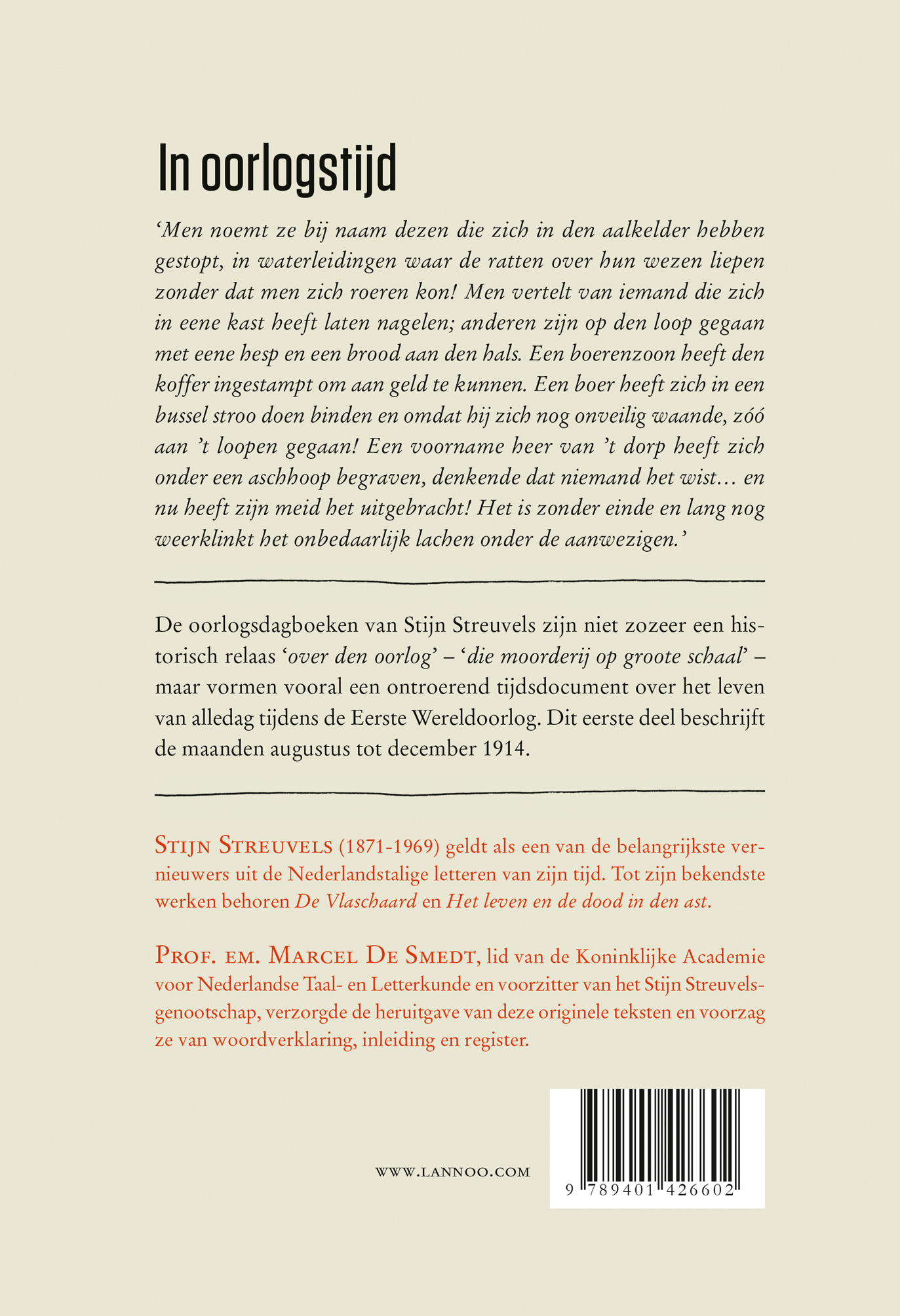 Achterkant van Deel 1: 1914