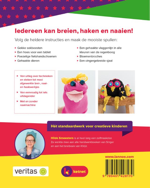 Achterkant van Het complete Ketnet brei-, naai- en haakboek